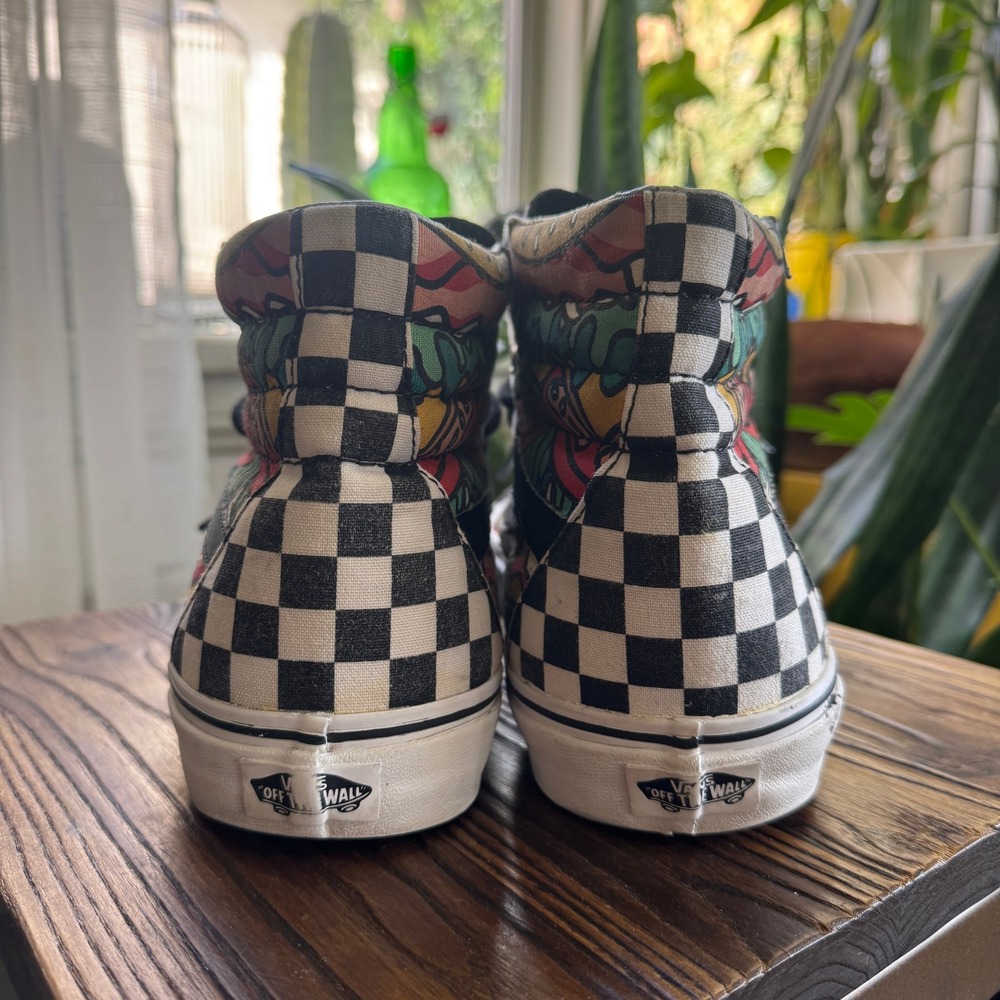 Vans Sk8-Hi Late Night Burger Checkerboard High Top Mens 12 Shoes - Picture 4 of 10